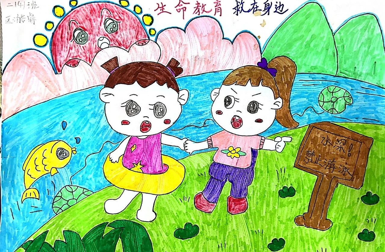 “同一片蓝天 同一份爱”红十字会绘画-第1张