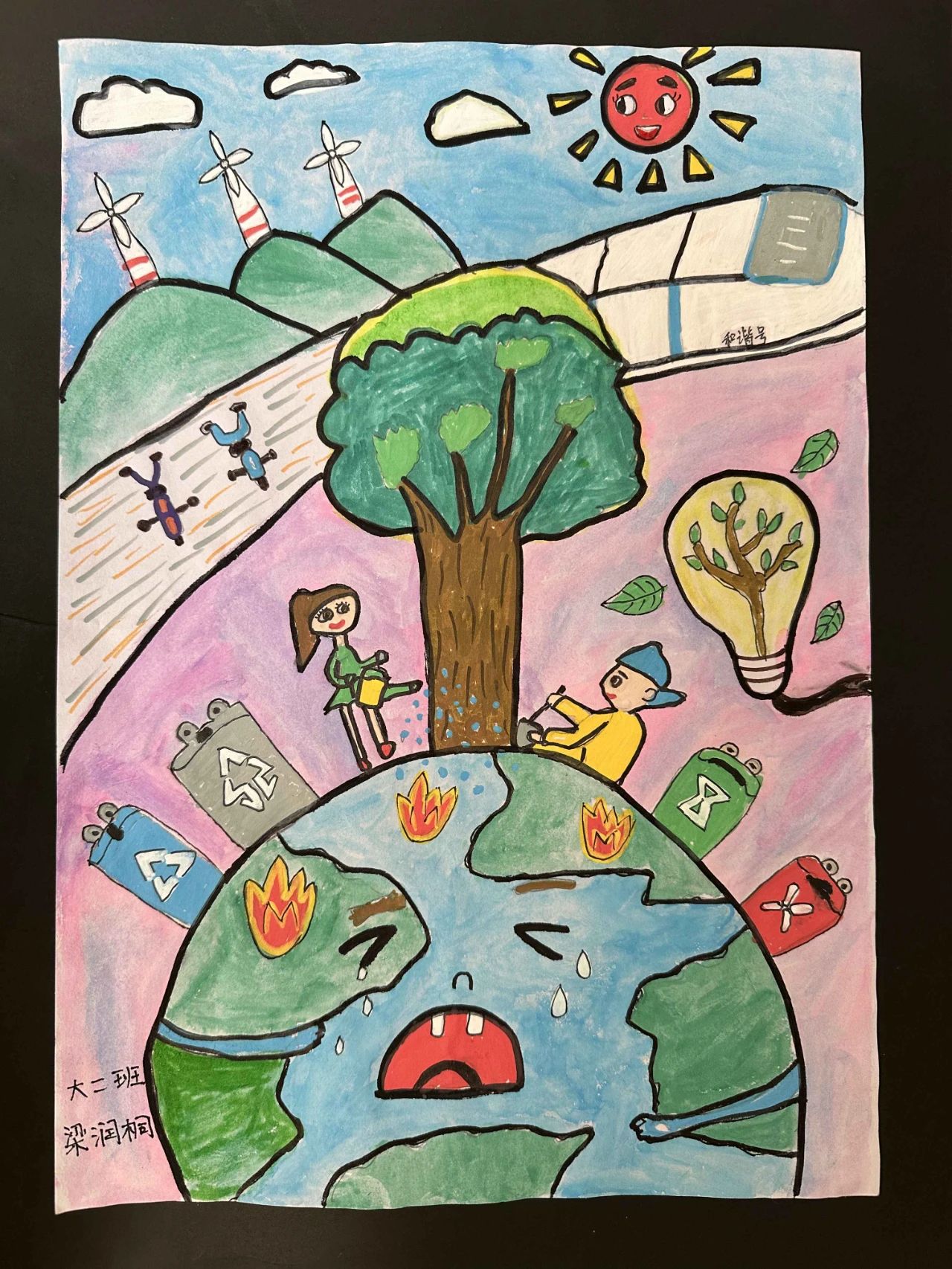 “世界地球日 我们在行动”绘画大赛作品-第4张