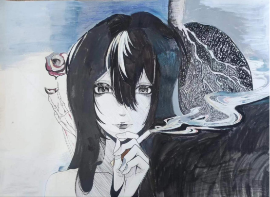 《无烟青春 健康成长》绘画作品图片大全