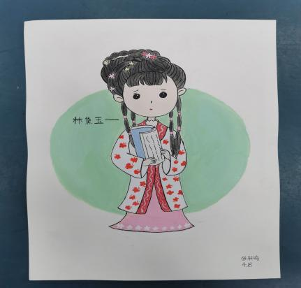 《红楼梦》人物儿童绘画图片展示-第12张