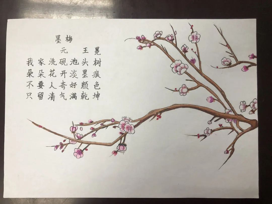 墨梅诗配画一等奖