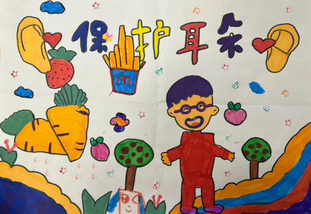 全国爱耳日小学绘画作品-第4张