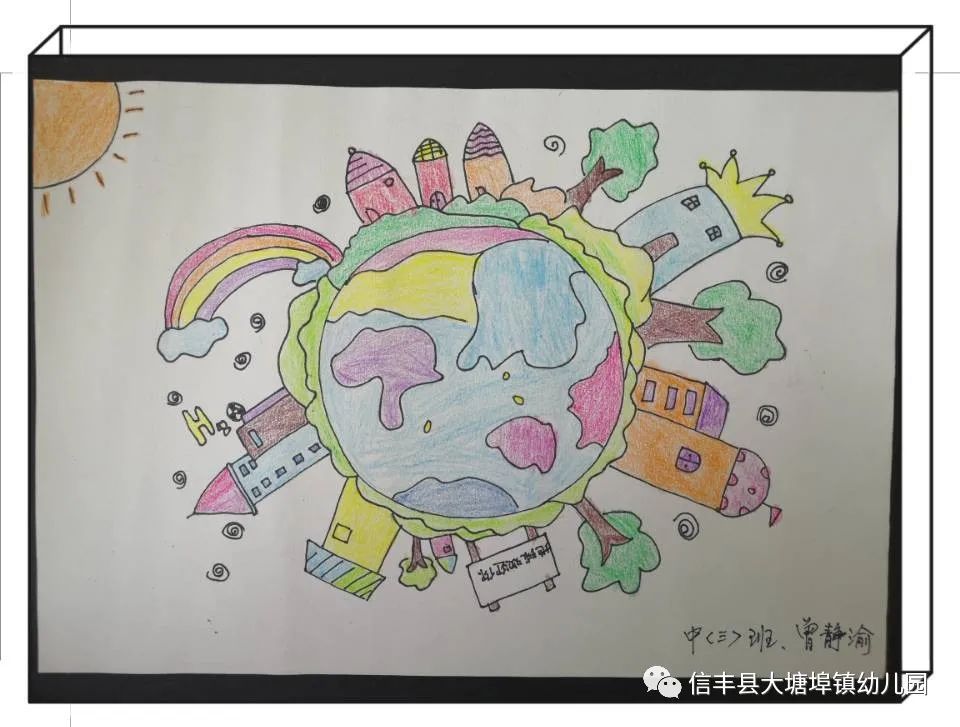 幼儿园绘画作品“保护环境 垃圾分类从我做起”-第3张
