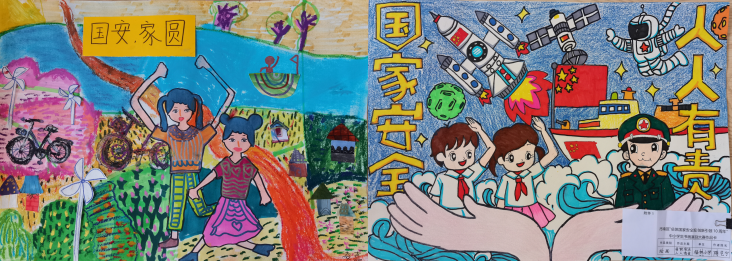 “维护国家安全 共建平安家园”儿童画作品-第6张