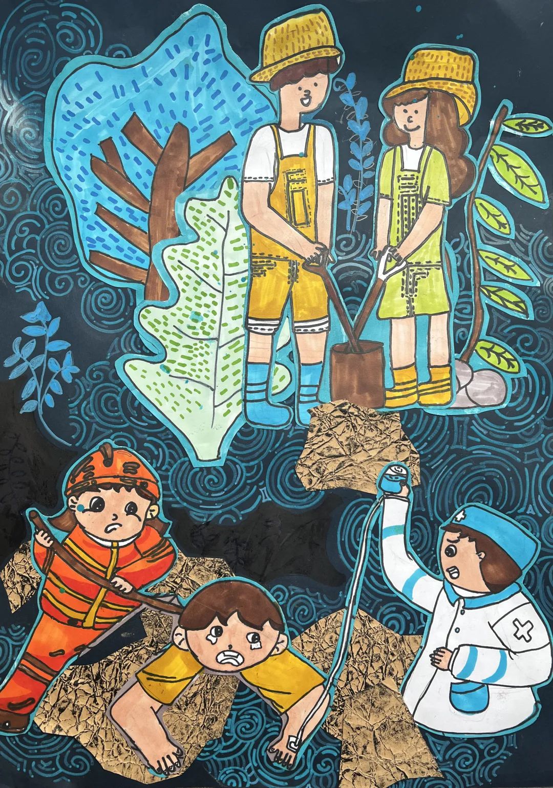 地球日环保主题保护海洋生态环境绘画-第5张