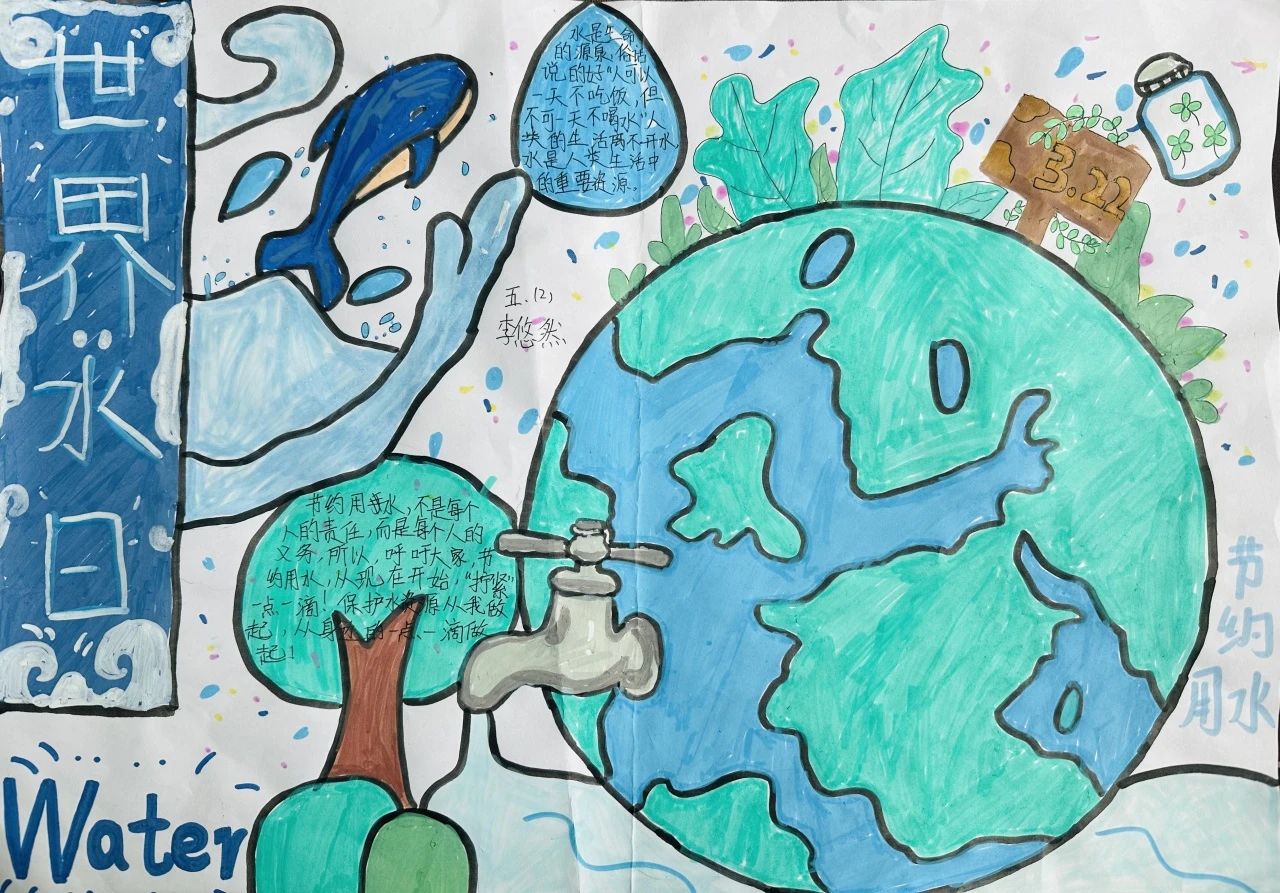 “节水中国 你我同行”儿童画图片-第4张