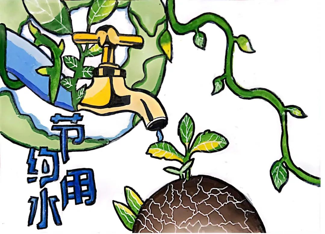 关于"世界水日"主题少儿创意绘画优秀作品