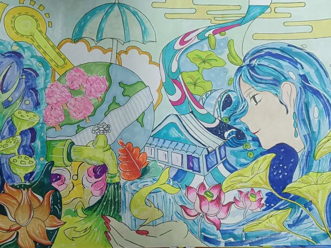 "世界水日 中国水周"创意画优秀作品