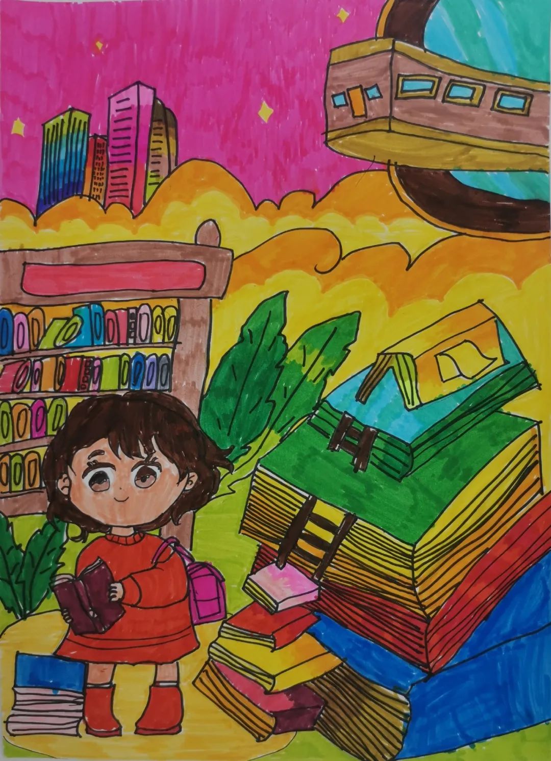 “我的书屋我的梦”主题作品——《书中梦》