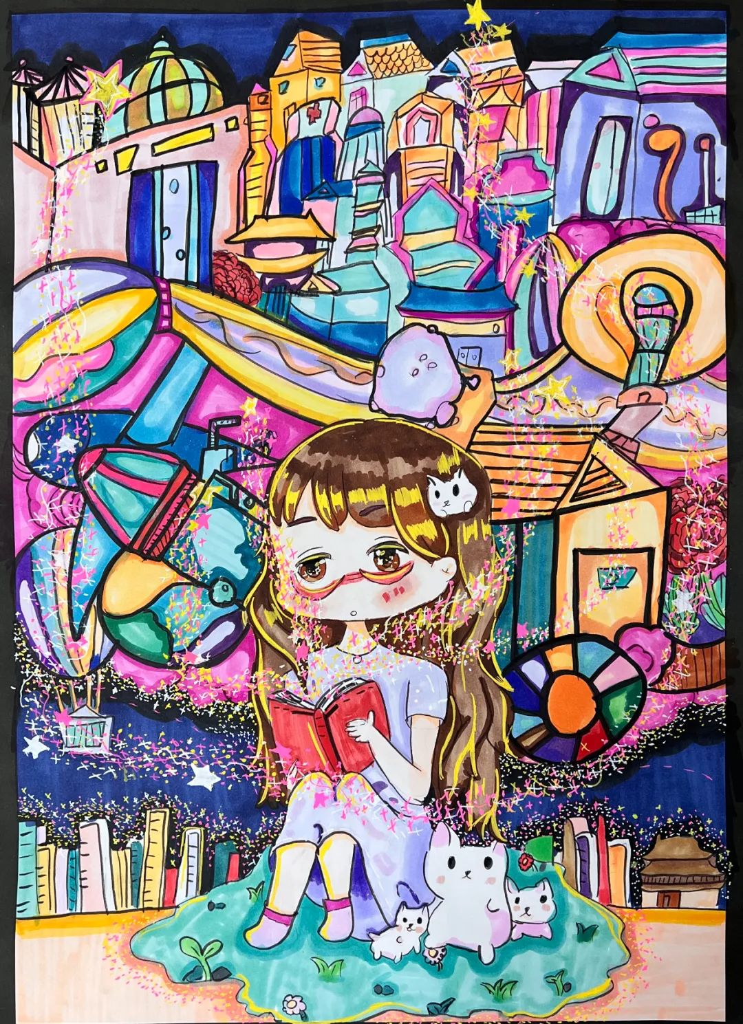 “我的书屋我的梦”主题作品——《梦中书屋》