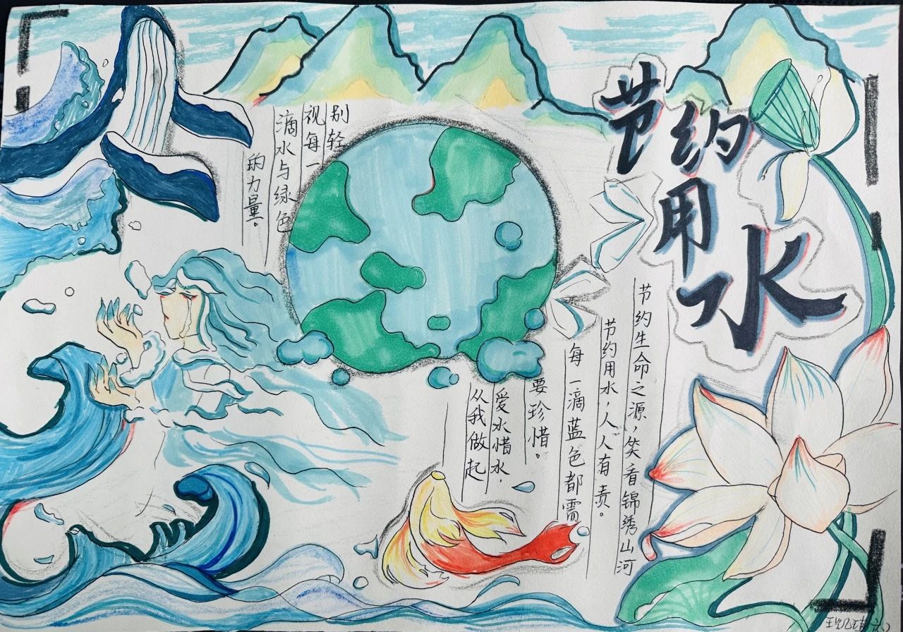 “节水中国 你我同行”儿童画图片-第5张