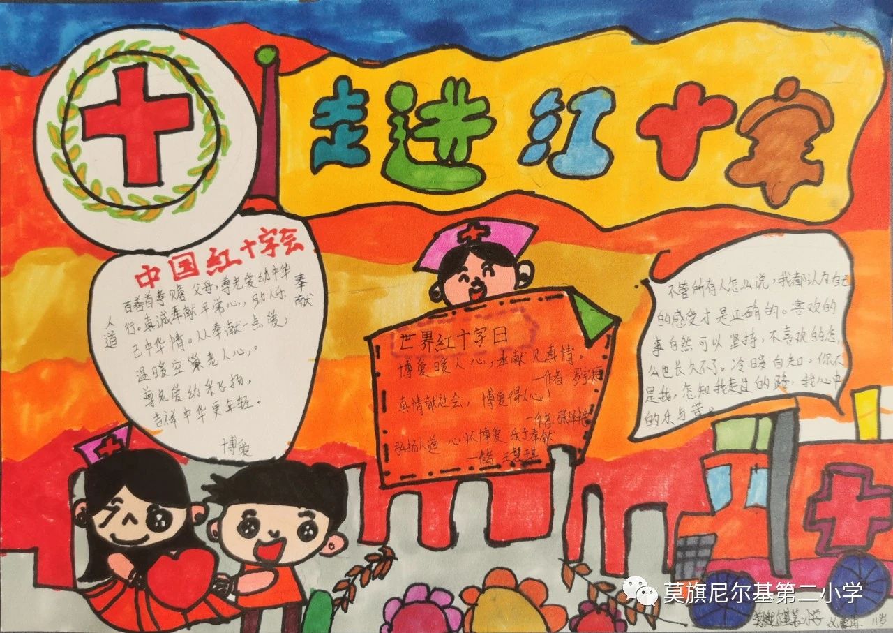 “人道精神永流传”红十字会儿童画图片大全-第5张