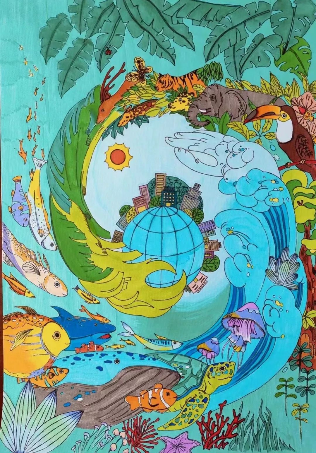 “保护地球 我有画说”绘画大赛作品图片-第1张