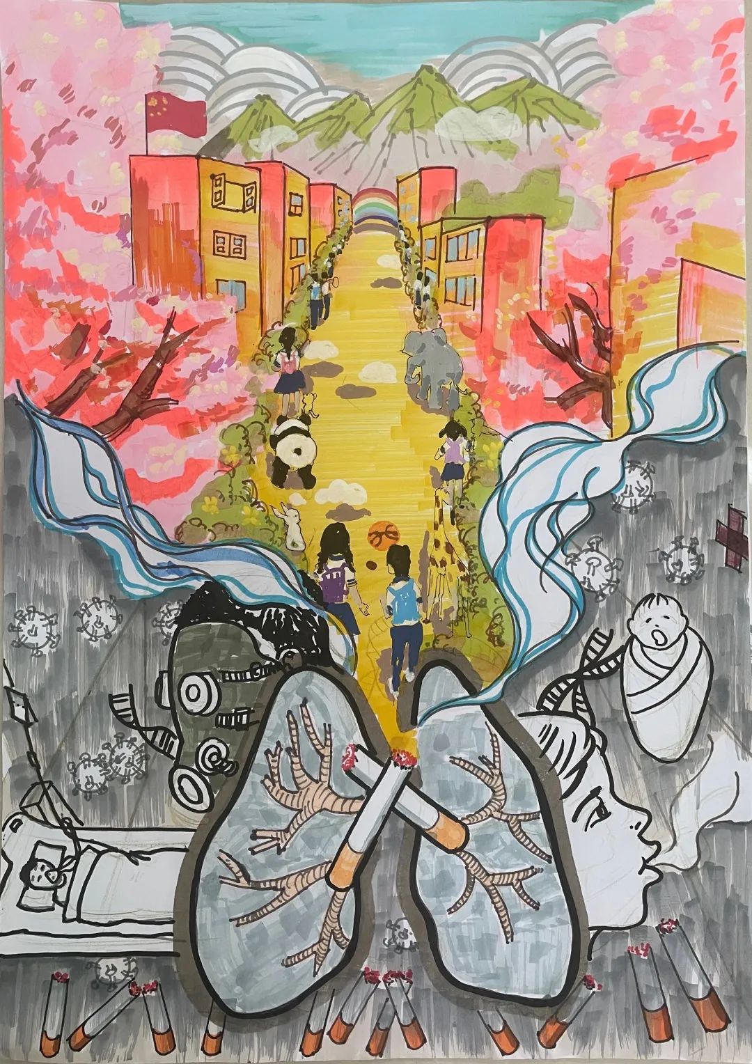 “绘少年力量 画无烟未来”青少年控烟绘画-第7张