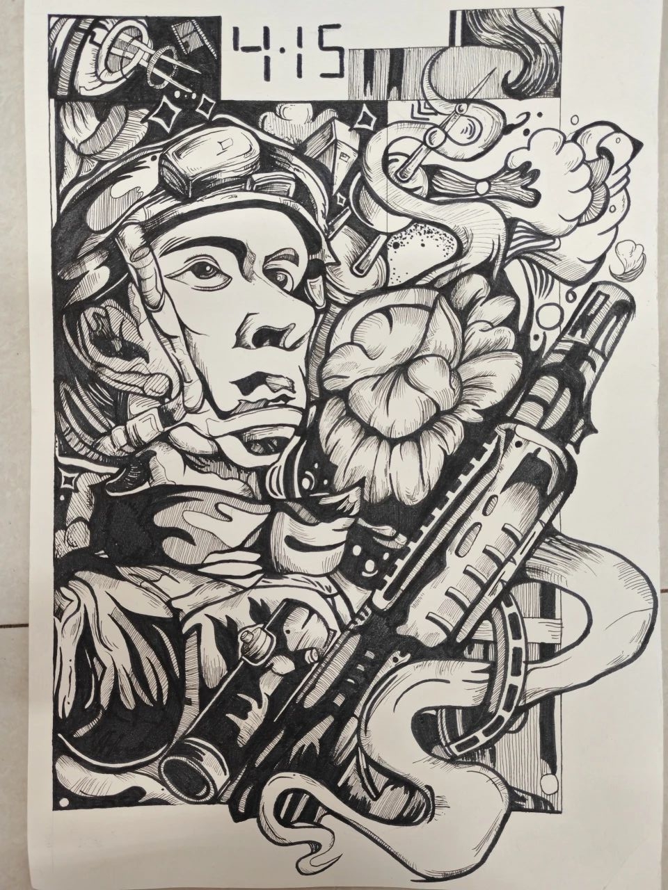 国家安全教育日优秀绘画作品“居安思危 警钟长鸣”-第4张