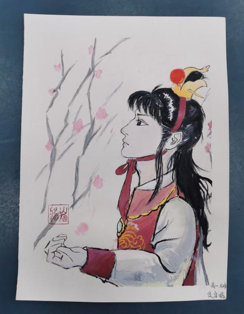 20张《红楼梦》人物儿童绘画图片展示