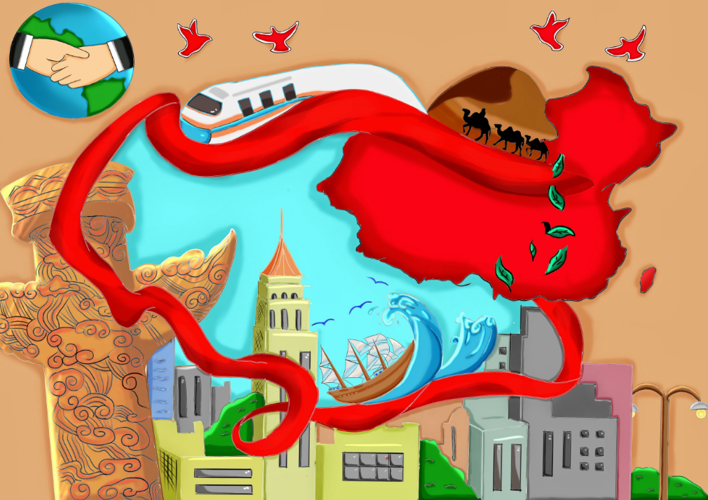 “一带一路 共筑中国梦”主题儿童绘画-第6张