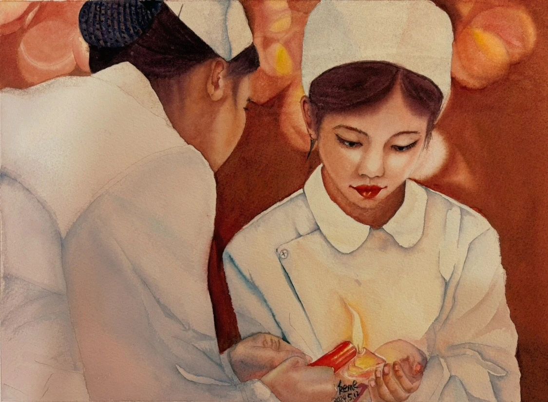 5·12护士节 “温暖你 照亮我”画画图片（4张）