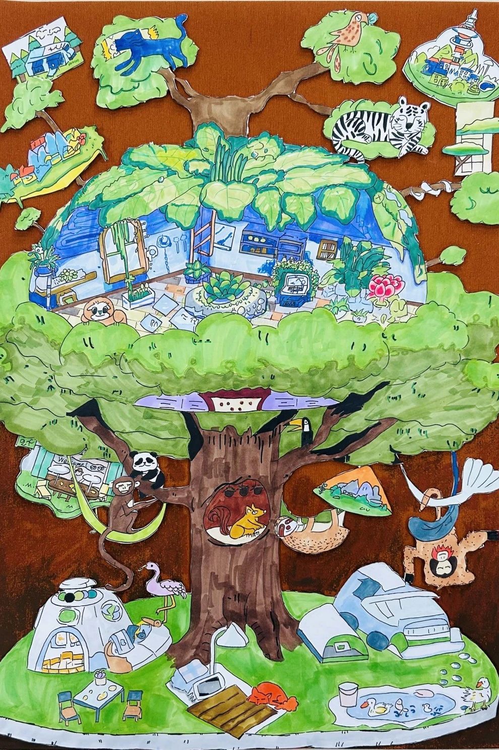 “建设美丽中国 促进绿色发展”绘画作品展示-第5张