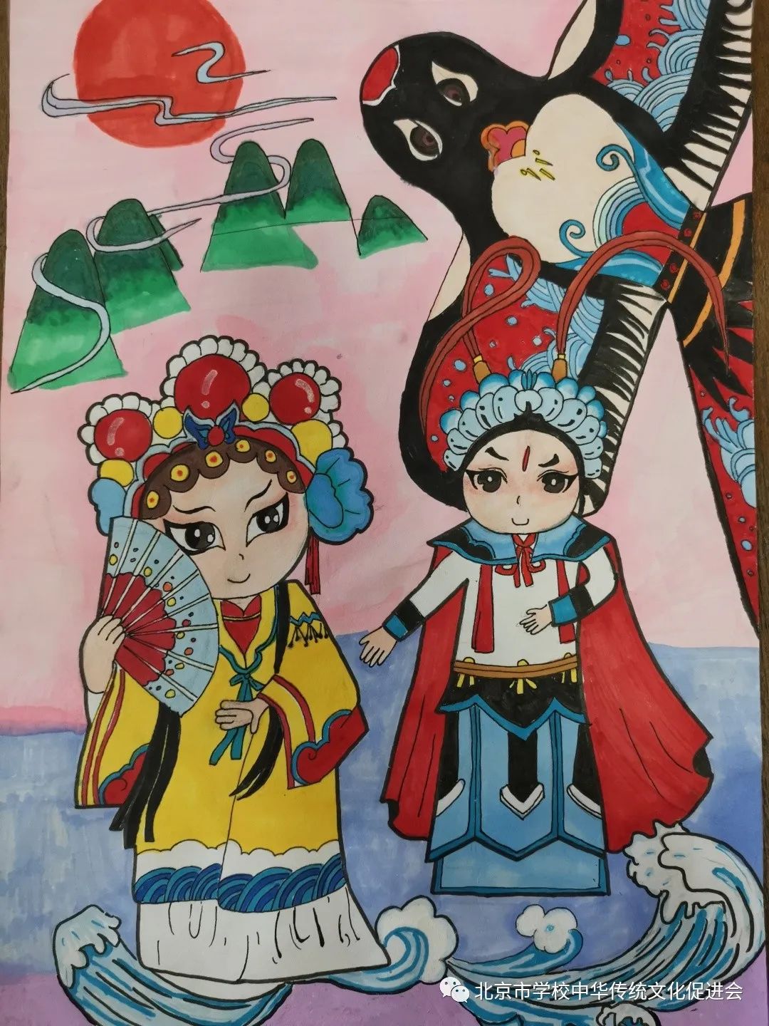 8张传统文化京剧人物绘画作品