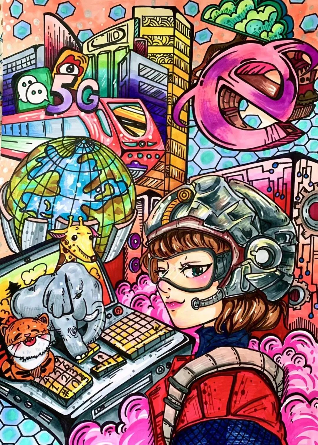 童心绘梦 珍爱地球——2024年“世界地球日”儿童绘画作品9张