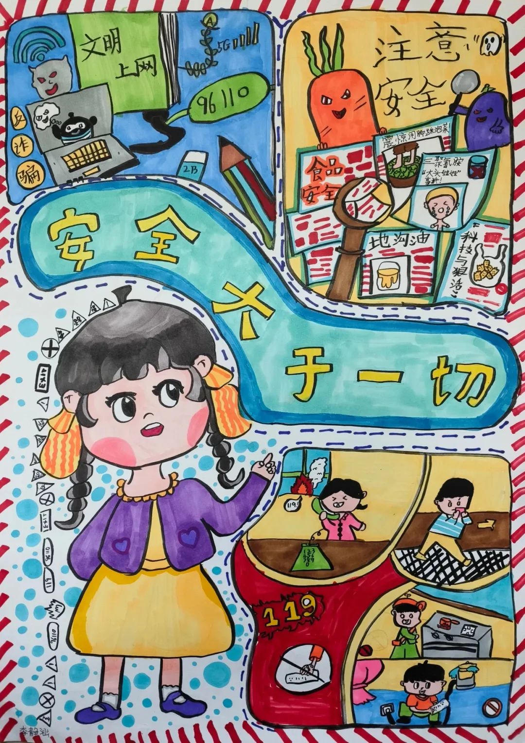 “安全生产我参与”优秀绘画作品-第1张