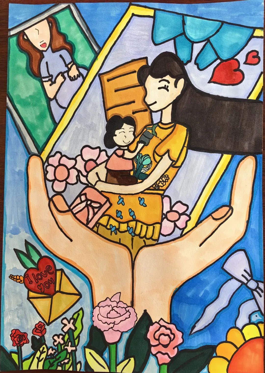 “岁月不止 唯爱如一”母亲节儿童画-第3张