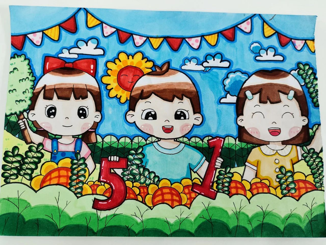 “劳动最光荣 奉献最美丽” 主题绘画作品-第1张
