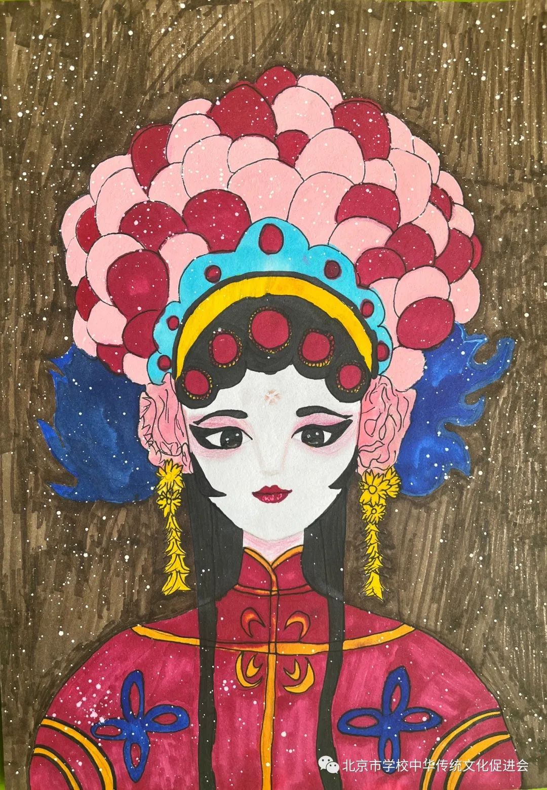 “华夏国粹 古风雅韵”戏曲人物儿童画-第1张