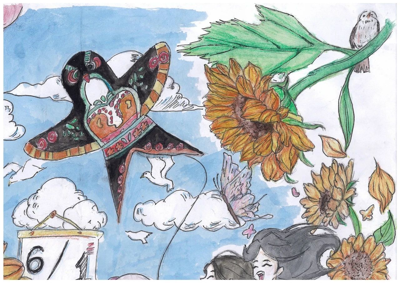  4张简单好看的儿童节绘画作品