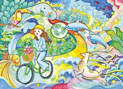 “人与自然和谐共生”世界环境日绘画-第7张