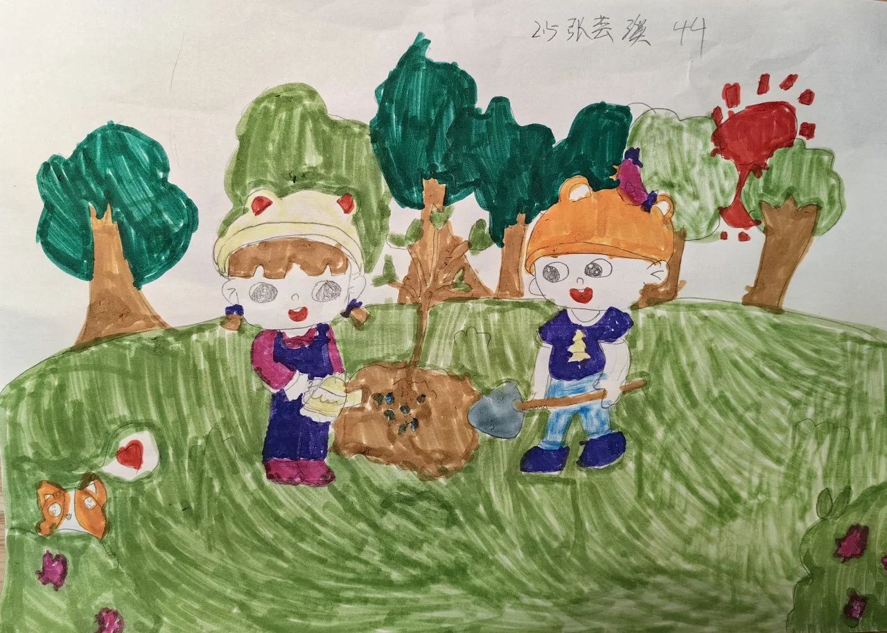 “爱绿护绿 从我做起”小学生绘画作品-第5张