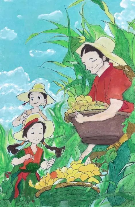 5·1劳动节主题儿童绘画作品-第2张