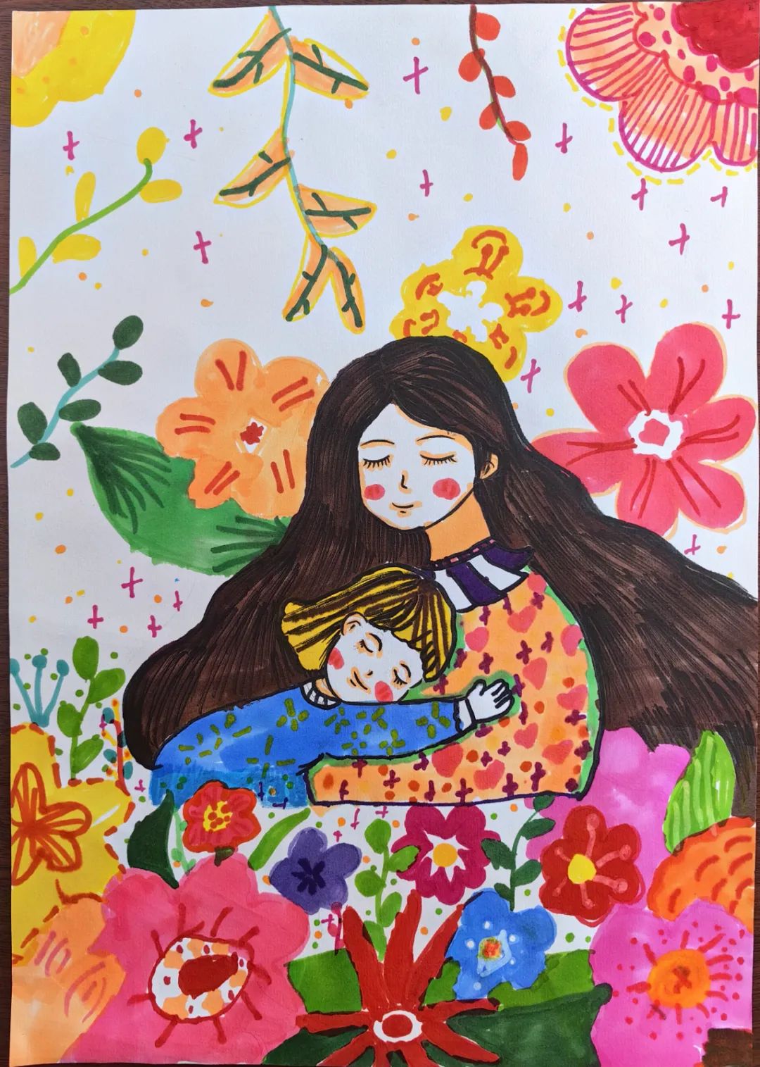 “岁月不止 唯爱如一”母亲节儿童画-第6张