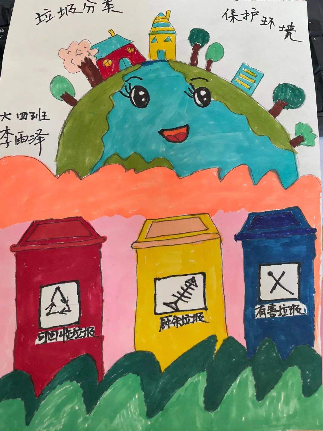 7张垃圾分类 保护地球主题绘画