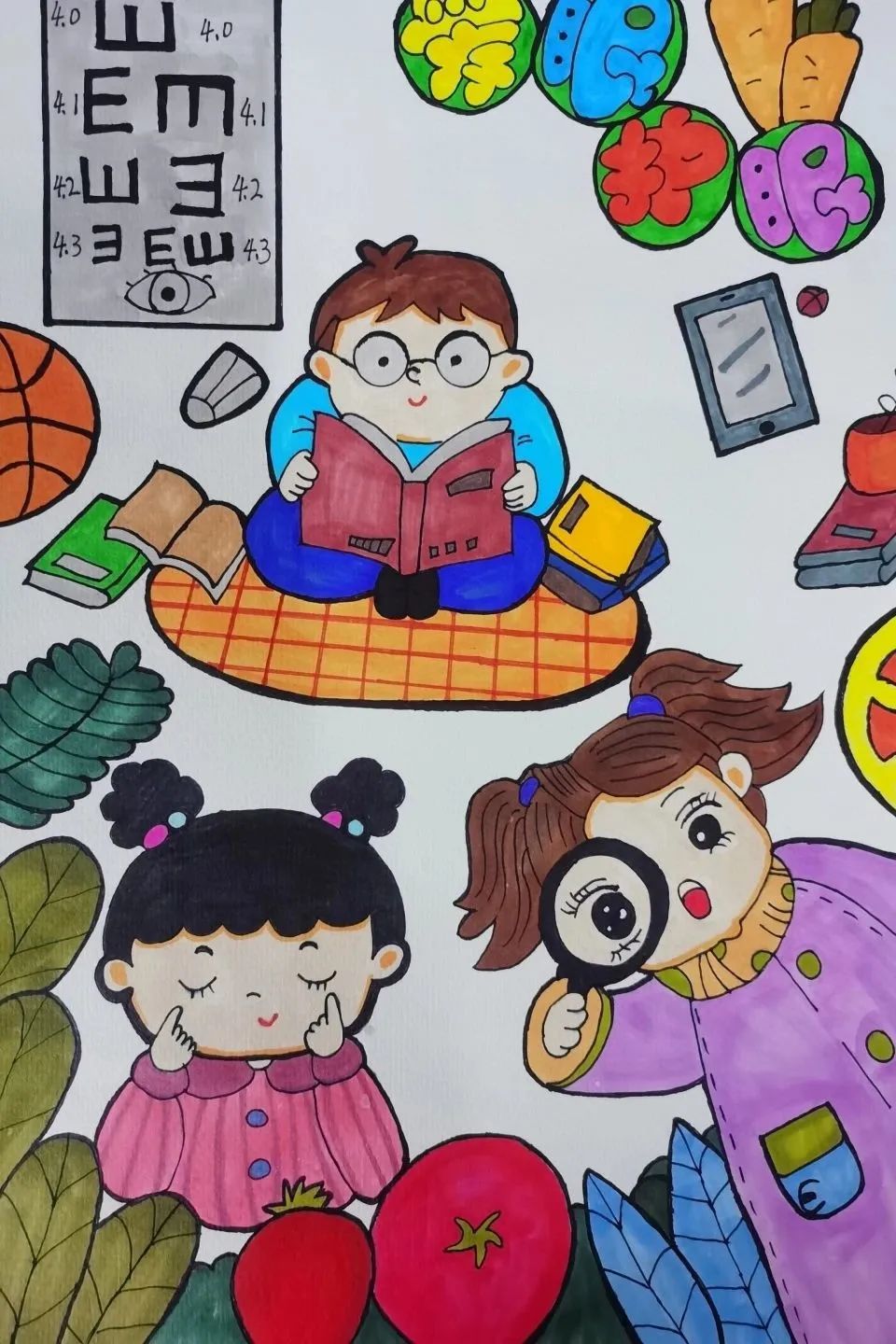 “美丽新视界 健康新生活”爱眼日绘画简单好看-第6张