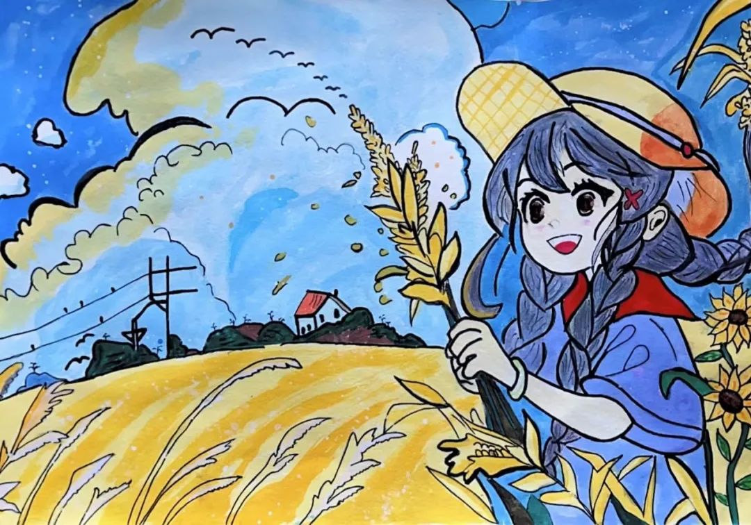 “花开五月 劳动者最美”主题绘画一等奖作品-第3张