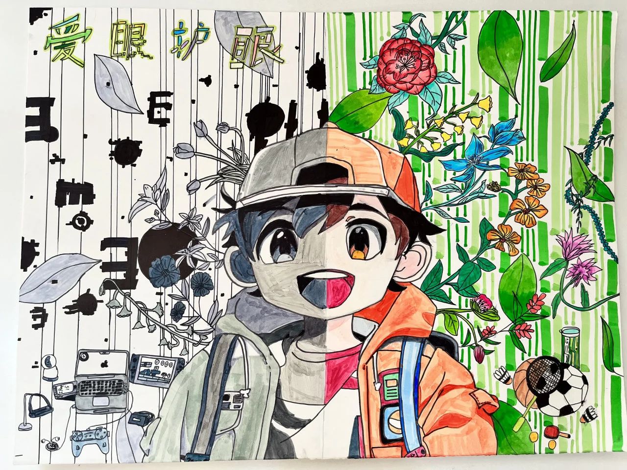“请给眼睛放个假”创意绘画作品-第3张