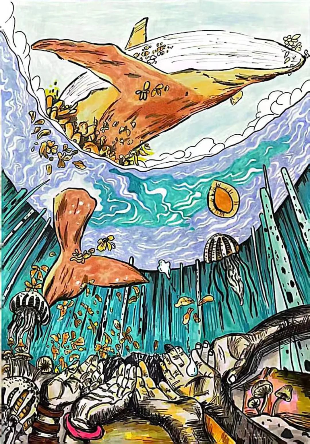 “六五世界环境日”主题宣传绘画-第4张