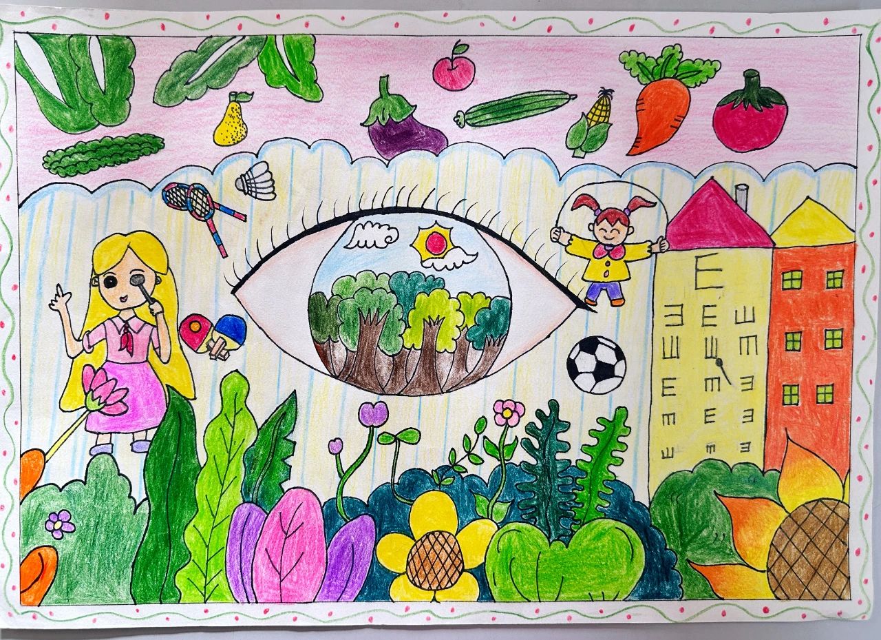 6月6日爱眼日主题画优秀作品-第1张