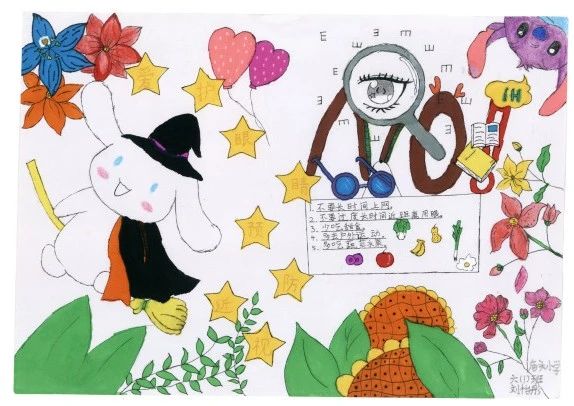 “爱护眼睛 绘出心灵画卷”儿童画画图片-第2张