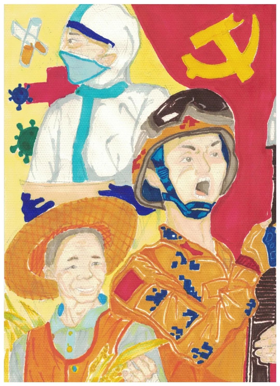 “家风家训 伴我成长”儿童绘画-第5张