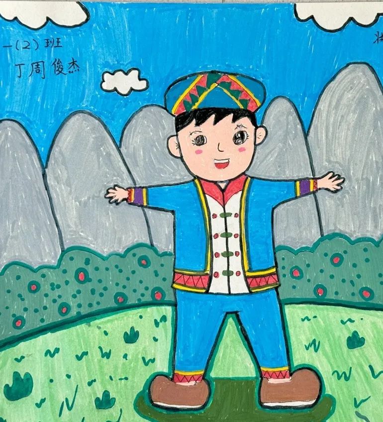 “美丽中国梦 民族大团结”绘画作品-第3张