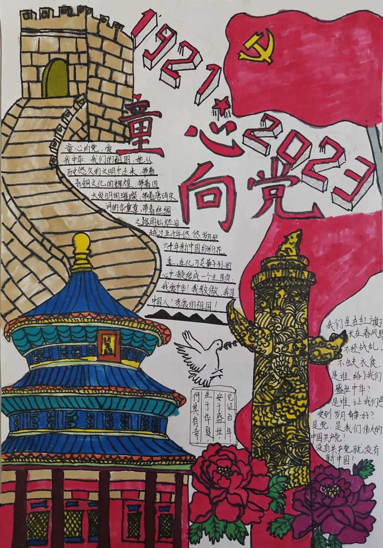 “建功新时代 奋进新征程”童心向党儿童绘画-第3张