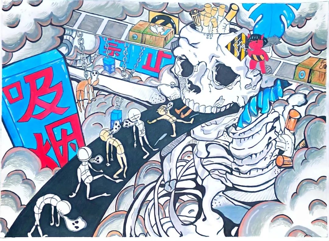 世界无烟日创意儿童画 -第1张