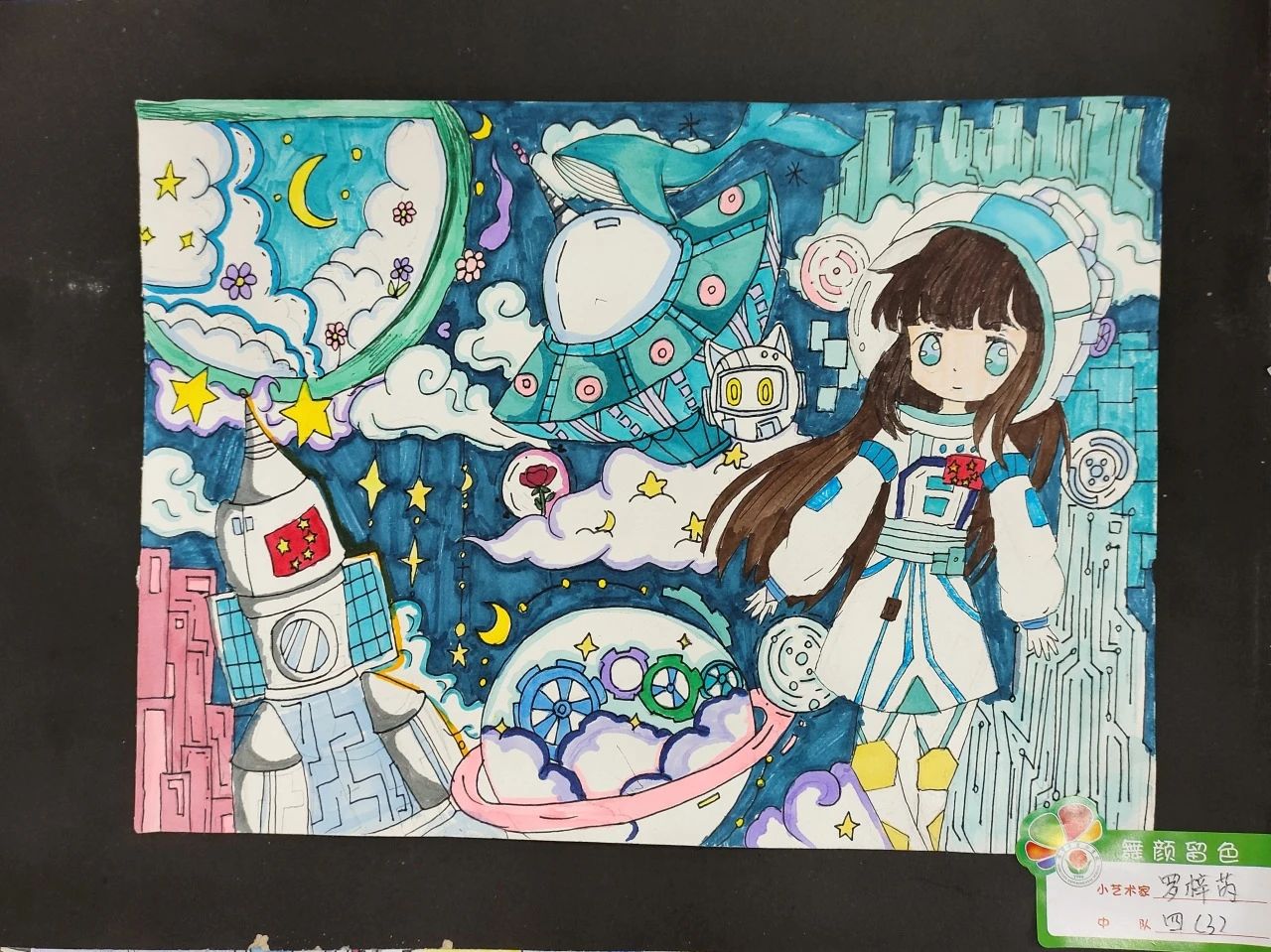 “学新思想 做新时代少年”儿童画-第7张