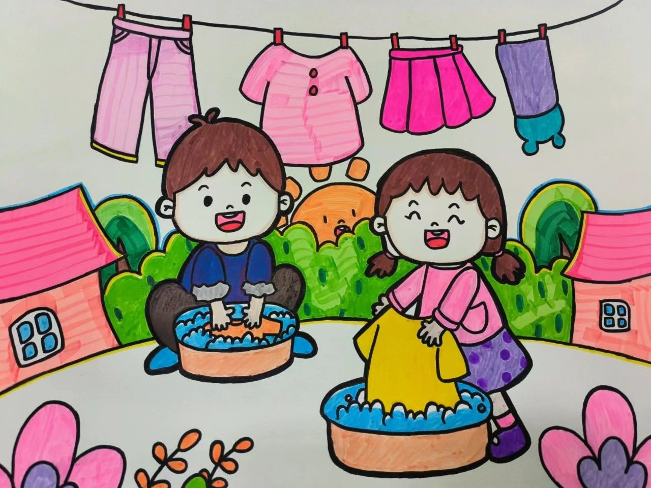 “致敬最美劳动者 争做新时代好少年”幼儿园绘画作品-第3张