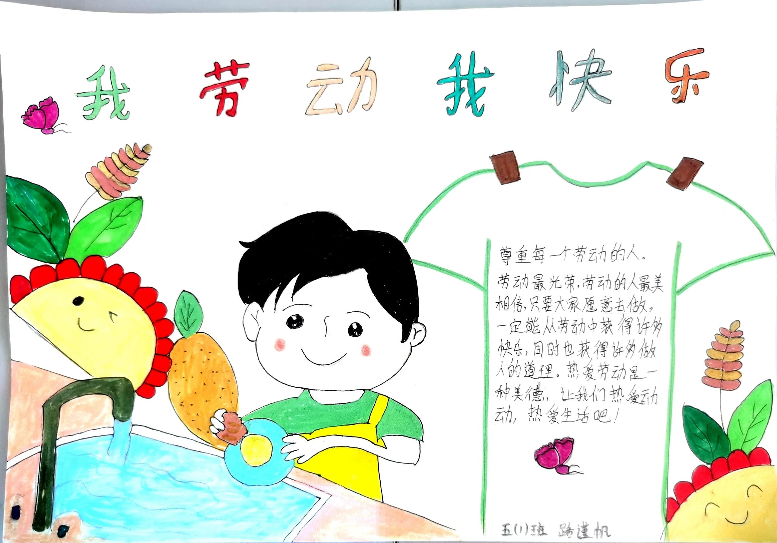 “奉献光荣 劳动伟大”国际劳动节儿童画-第2张