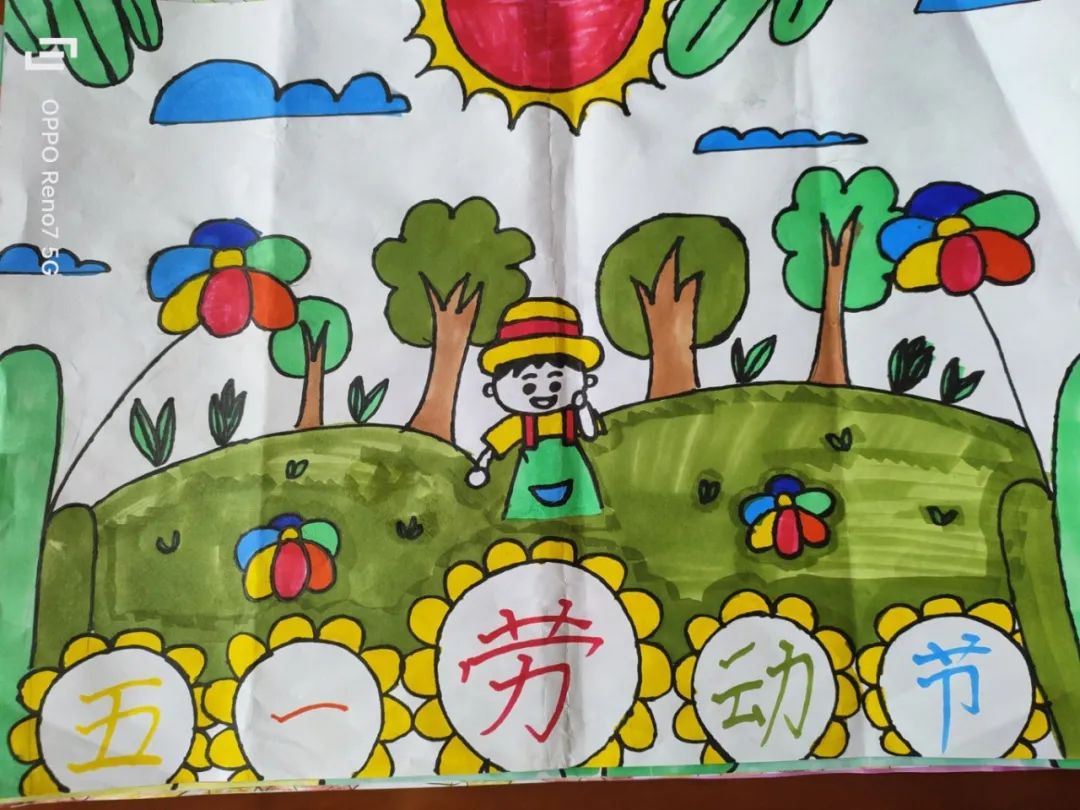 小学生“致敬劳动者 劳动节快乐”绘画作品-第2张