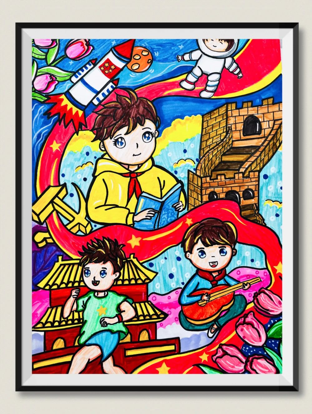 “童心向党 筑梦未来”精选绘画作品-第2张